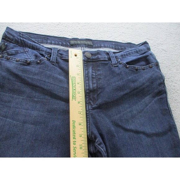 Rock Republic Jeans Women's 16M Kasandra Flap Pockets Bootcut Stretch Dark Wash - Picture 5 of 11